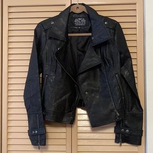 Blanc Noir Faux Leather Jacket